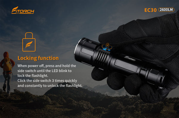 Fitorch EC30 USB TYPE-C RECHARGEABLE LED FLASHLIGHT フィトーチ USBタイプC 充電式 フラッシュライト LED懐中電灯 2600ルーメン