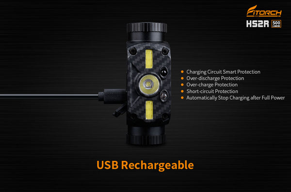 Fitorch HS2R USB RECHARGEABLE MOTION SENSOR LIGHT フィトーチ USB充電式 モーションセンサー スポットライト フラッドライト レッドライト 500ルーメン