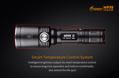 Fitorch MR35 RECHARGEABLE White+RGB+UV 5color LED flashlight フィトーチ 5カラーLEDフラッシュライト 充電式 LED懐中電灯 1200ルーメン