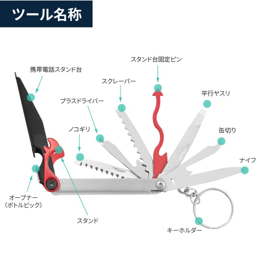 KZM ワイルドプロ S071 マルチツール ナイフ ドライバー オープナー 缶切り ヤスリ スクレーパー スマホスタンド カズミ アウトドア KZM OUTDOOR WILD PRO S071