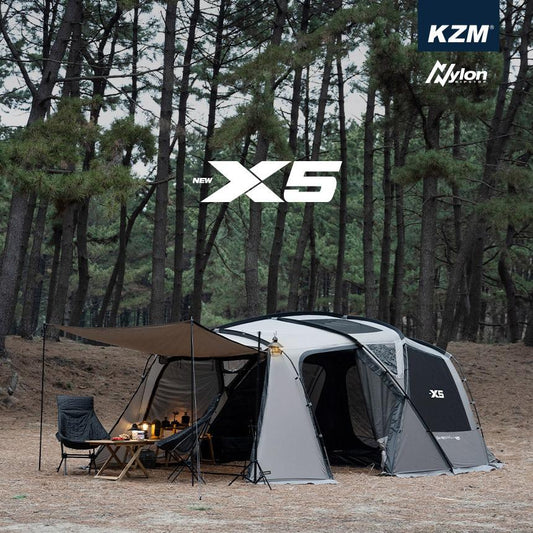 KZM NEW X5 テント 4～5人用 大型テント ファミリーテント リビングシェルテント カズミ アウトドア KZM OUTDOOR NEW X5