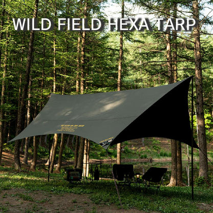 KZM ワイルドフィールドヘキサタープ ヘキサタープ タープ 防水 撥水 UVカット カズミ アウトドア KZM OUTDOOR WILD FIELD HEXA TARP