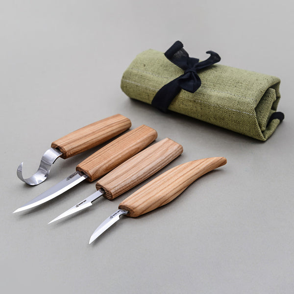 ビーバークラフト ツールロール ナイフ4本セット Beaver Craft Set of 4 Knives in Tool Roll