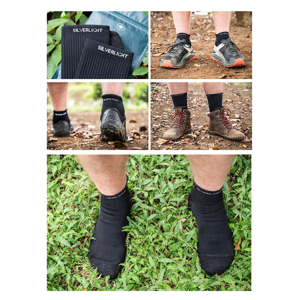 Silverlight Socks シルバーライト ソックス ハイキングソックス アンクルソックス クルーソックス 靴下 穴があきにくい 水ぶくれができにくい 殺菌 速乾性 無臭